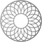 Ekena Millwork Cannes Architectural Grade PVC Pierced Ceiling Medallion, Antiqued Pewter, 38"OD x 13"ID x 1"P CMPP38CNAPW - alternate 2